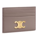 CELINE CARD HOLDER TRIOMPHE IN SHINY CALFSKIN PEBBLE