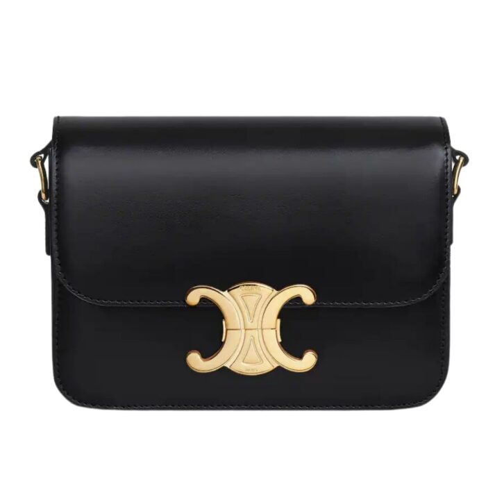 CELINE TEEN TRIOMPHE BAG IN SHINY CALFSKIN RED CANYON