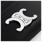 CELINE CARD HOLDER TRIOMPHE IN SHINY CALFSKIN BLACK