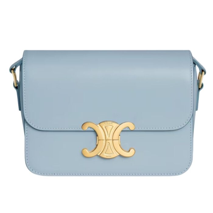 CELINE TEEN TRIOMPHE BAG IN SHINY CALFSKIN RED CANYON