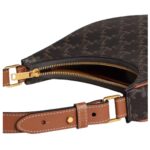 CELINE AVA BAG IN TRIOMPHE CANVAS AND CALFSKIN TAN