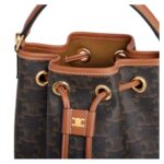 CELINE TEEN CLARA BAG IN TRIOMPHE CANVAS AND CALFSKIN