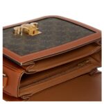 CELINE CLASSIQUE TRIOMPHE BAG IN TRIOMPHE CANVAS AND CALFSKIN