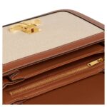 CELINE CLASSIQUE TRIOMPHE BAG IN TEXTILE AND CALFSKIN