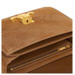 CELINE TEEN TRIOMPHE BAG IN STRIPED SUEDE CALFSKIN