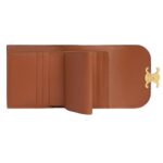 CELINE SMALL FLAP WALLET TRIOMPHE IN VICHY TEXTILE AND CALFSKIN