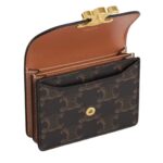CELINE BUSINESS CARD HOLDER TRIOMPHE IN TRIOMPHE CANVAS AND LAMBSKIN