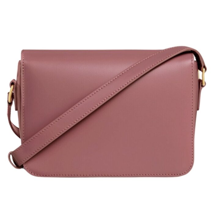CELINE TEEN TRIOMPHE BAG IN SHINY CALFSKIN VINTAGE ROSE