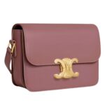 CELINE TEEN TRIOMPHE BAG IN SHINY CALFSKIN VINTAGE ROSE