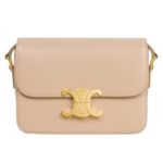 CELINE TEEN TRIOMPHE BAG IN SHINY CALFSKIN PASTEL PINK