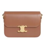 CELINE CLASSIQUE TRIOMPHE BAG IN SHINY CALFSKIN BLACK