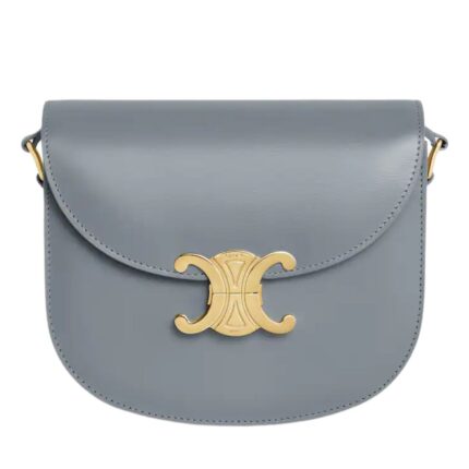 CELINE BESACE CLEA IN SHINY CALFSKIN BLUE GREY