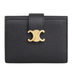 CELINE FINE WALLET VICTOIRE IN SUPPLE GRAINED CALFSKIN BLACK