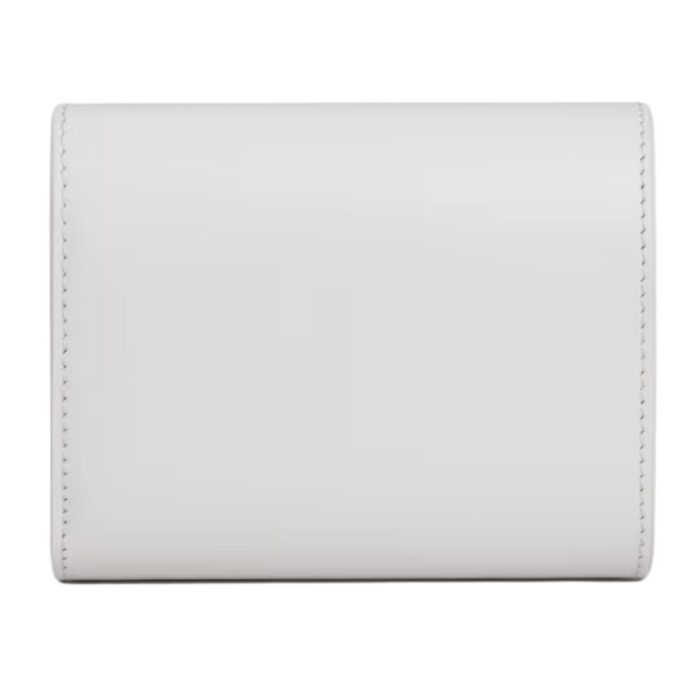 CELINE SMALL FLAP WALLET TRIOMPHE IN SHINY CALFSKIN CLOUDY GREY