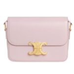 CELINE TEEN TRIOMPHE BAG IN SHINY CALFSKIN PASTEL PINK