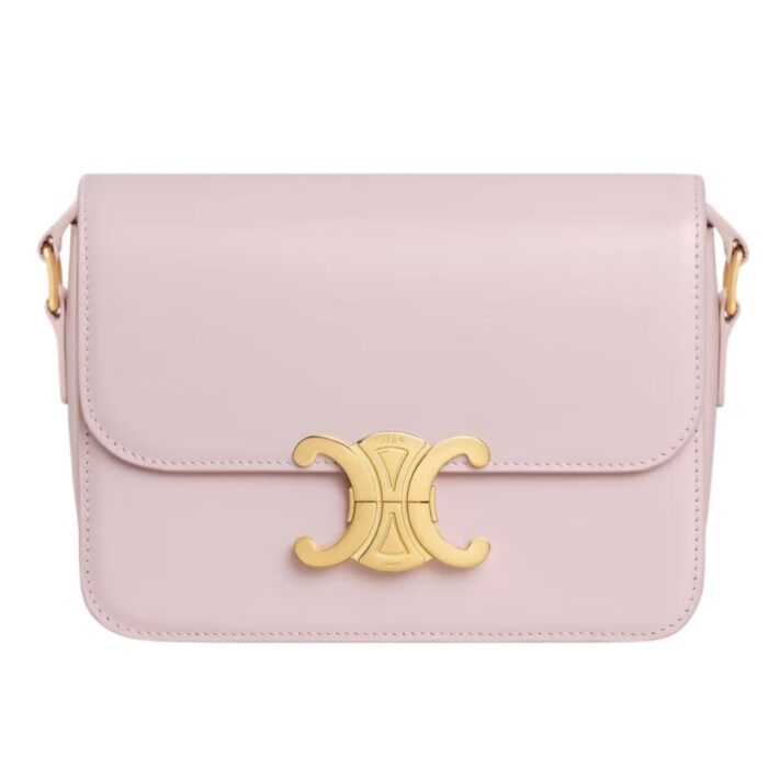 CELINE TEEN TRIOMPHE BAG IN SHINY CALFSKIN RED CANYON