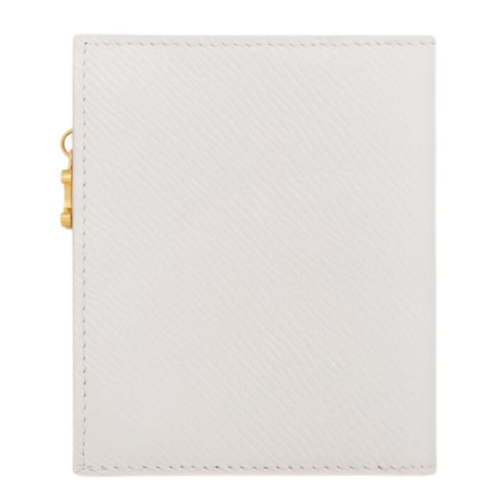 CELINE COMPACT WALLET TRIOMPHE CHARMS IN GRAINED CALFSKIN RICE
