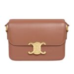 CELINE TEEN TRIOMPHE BAG IN SHINY CALFSKIN PASTEL PINK