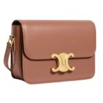 CELINE TEEN TRIOMPHE BAG IN SHINY CALFSKIN BRONZE