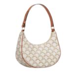 CELINE AVA BAG IN TRIOMPHE CANVAS AND CALFSKIN WHITE