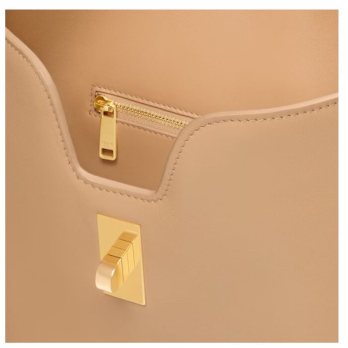 CELINE MEDIUM CAMILLE 16 SOFT BAG IN SMOOTH CALFSKIN LIGHT SAND