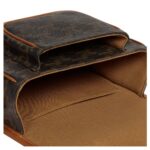 CELINE MEDIUM FOLCO BAG IN TRIOMPHE CANVAS AND CALFSKIN TAN