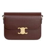 CELINE CLASSIQUE TRIOMPHE BAG IN SHINY CALFSKIN BLACK