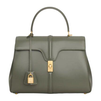 CELINE CLASSIQUE 16 BAG IN SATINATED CALFSKIN FALL GREEN
