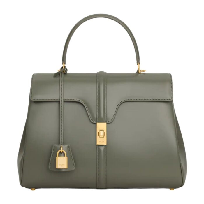 CELINE CLASSIQUE 16 BAG IN SATINATED CALFSKIN FALL GREEN