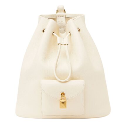 LORO PIANA EXTRA DRAWSTRING BACKPACK L27 WHISPER WHITE
