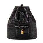 LORO PIANA EXTRA DRAWSTRING BACKPACK L27 BLACK