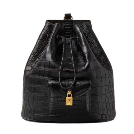LORO PIANA EXTRA DRAWSTRING BACKPACK L27 BLACK