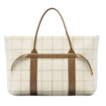 LORO PIANA LARGE GHIERA SHOPPER TARTAN