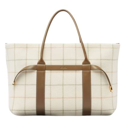 LORO PIANA LARGE GHIERA SHOPPER TARTAN