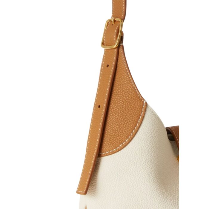 LORO PIANA MEDIUM BOBBIN BAG WHISPER WHITE-WHEAT BRAN