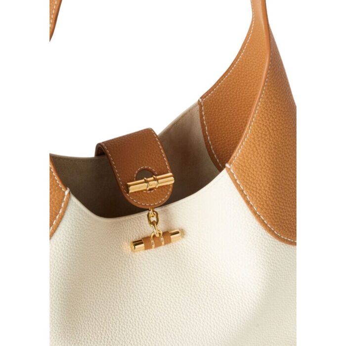 LORO PIANA MEDIUM BOBBIN BAG WHISPER WHITE-WHEAT BRAN