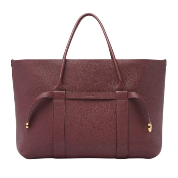 LORO PIANA LARGE GHIERA SHOPPER LIGHT TRAVERTINE