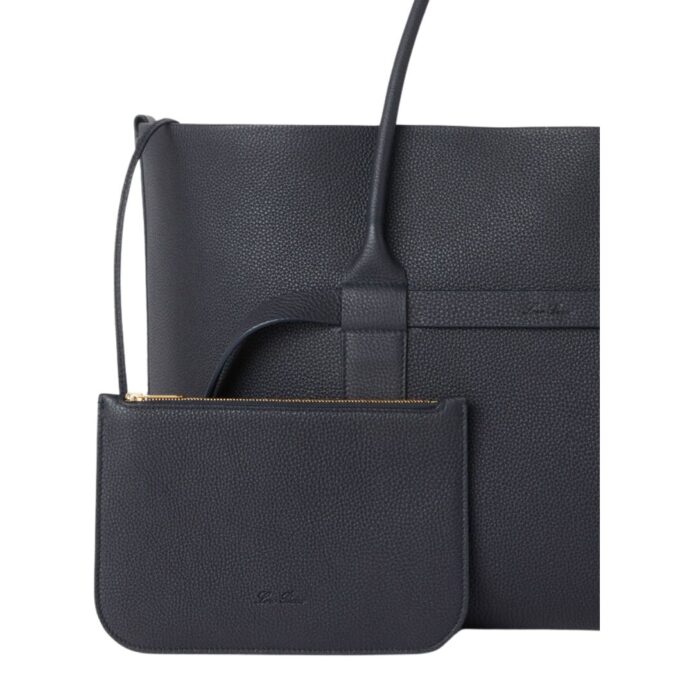 LORO PIANA LARGE GHIERA SHOPPER BLUE NAVY