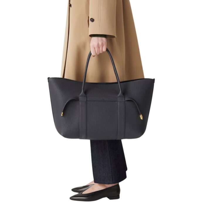 LORO PIANA LARGE GHIERA SHOPPER BLUE NAVY