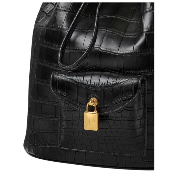 LORO PIANA EXTRA DRAWSTRING BACKPACK L27 BLACK