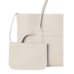 LORO PIANA LARGE GHIERA SHOPPER LIGHT TRAVERTINE