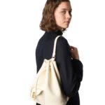 LORO PIANA EXTRA DRAWSTRING BACKPACK L27 WHISPER WHITE