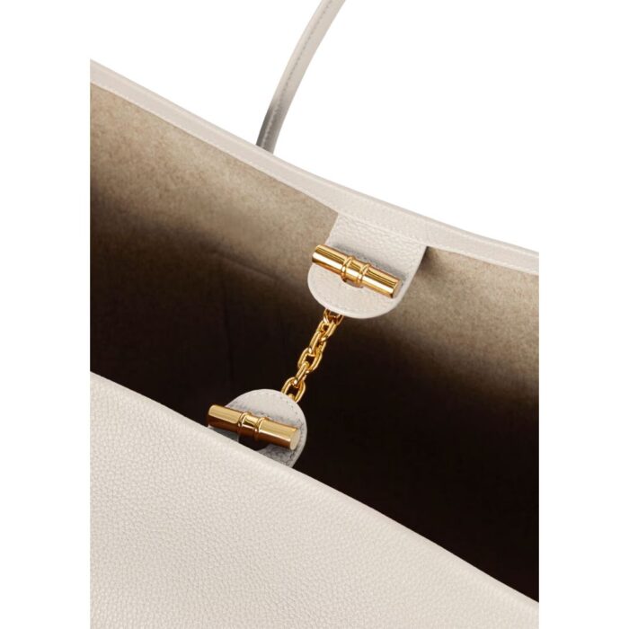 LORO PIANA LARGE GHIERA SHOPPER LIGHT TRAVERTINE