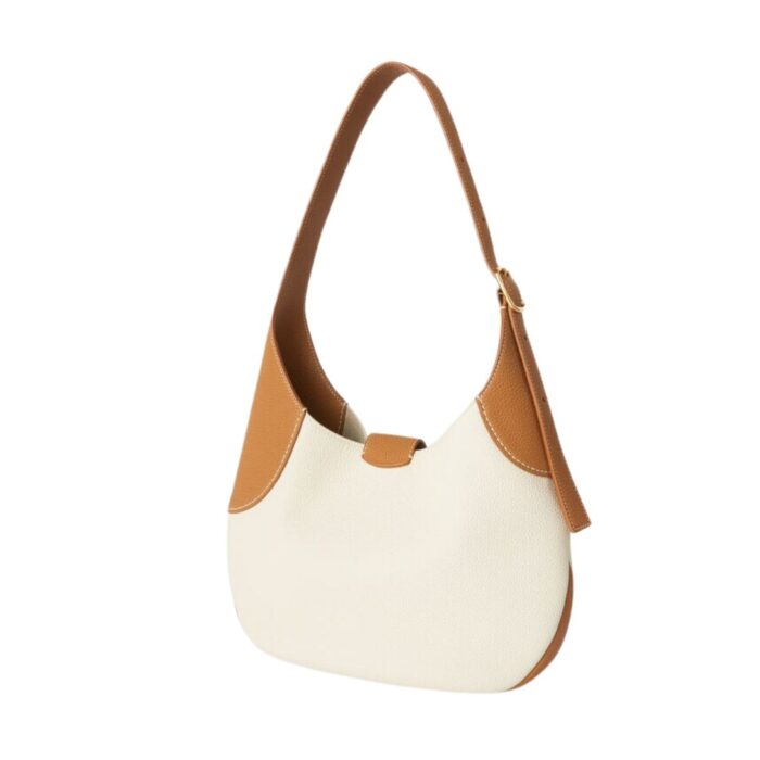 LORO PIANA MEDIUM BOBBIN BAG WHISPER WHITE-WHEAT BRAN