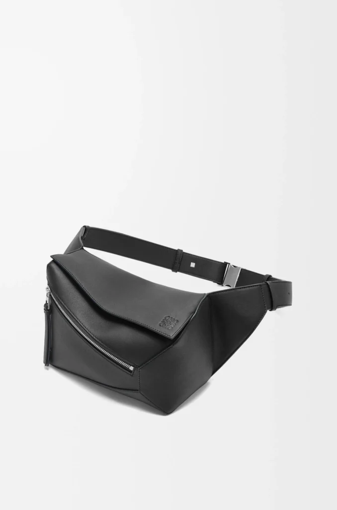Authentic Loewe belt bags for men — the Loewe men's leather belt bag and waist bag range including compact hands-free carry formats in calfskin and mixed materials with Anagram hardware, verified originals at The Authentic Bags