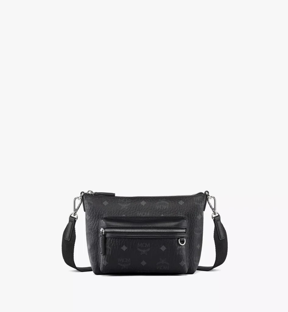 Authentic MCM messenger bag for men — Visetos monogram crossbody bag in cognac canvas, from the MCM men's collection at The Authentic Bags